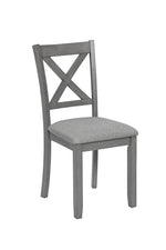 6 Piece Kitchen Dining Set, Rectangular Wooden Dining Table with 4 Upholstered Chairs and a Bench, Dining Table Set for 6 People, Living Room, Home Bar and Kitchen, Gray W1998S00004-djyc