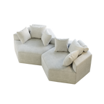 54''L Chenille Sponge single sofa,No Assembly Required,Fluffy Modern Sleeper Chair for Living room, Bedroom, Lounge and Projection Room W834P221045-djyc