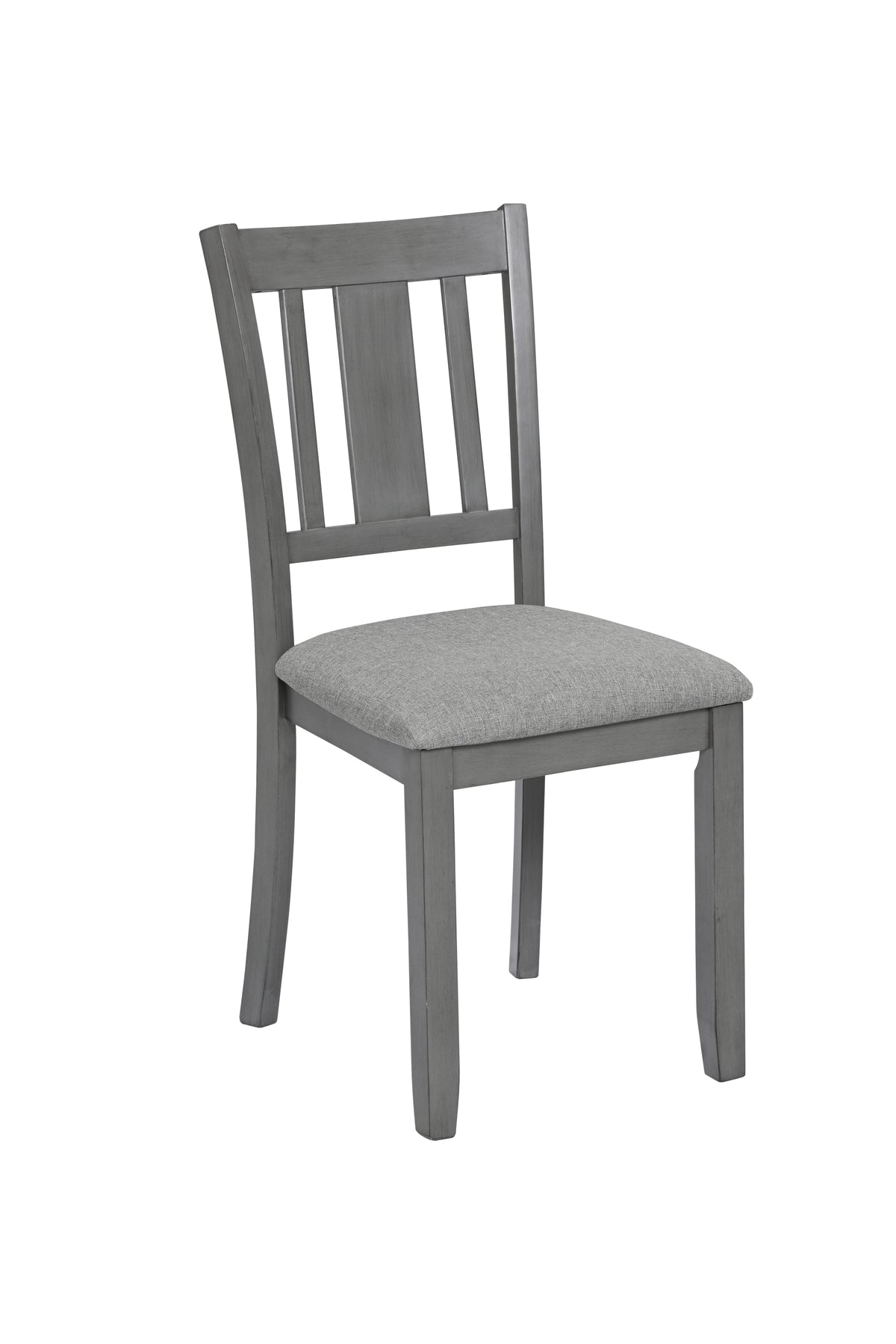 Wooden Dining Chairs Set of 4, Kitchen Chair with Padded Seat, Upholstered Side Chair for Dining Room, Living Room, Gray W1998126421-djyc