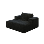 55-inch Chenille Sponge Sofa Lounge Chair,No Assembly Required,Fluffy Modern Sleeper Chair for Indoor Living Room Bedroom W834P221019-djyc