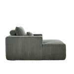 62.5-Inch Corduroy Sponge Sofa Lounge Chair,No Assembly Required,Fluffy Modern Sleeper Chair for Indoor Living Room Bedroom W834P206044-djyc