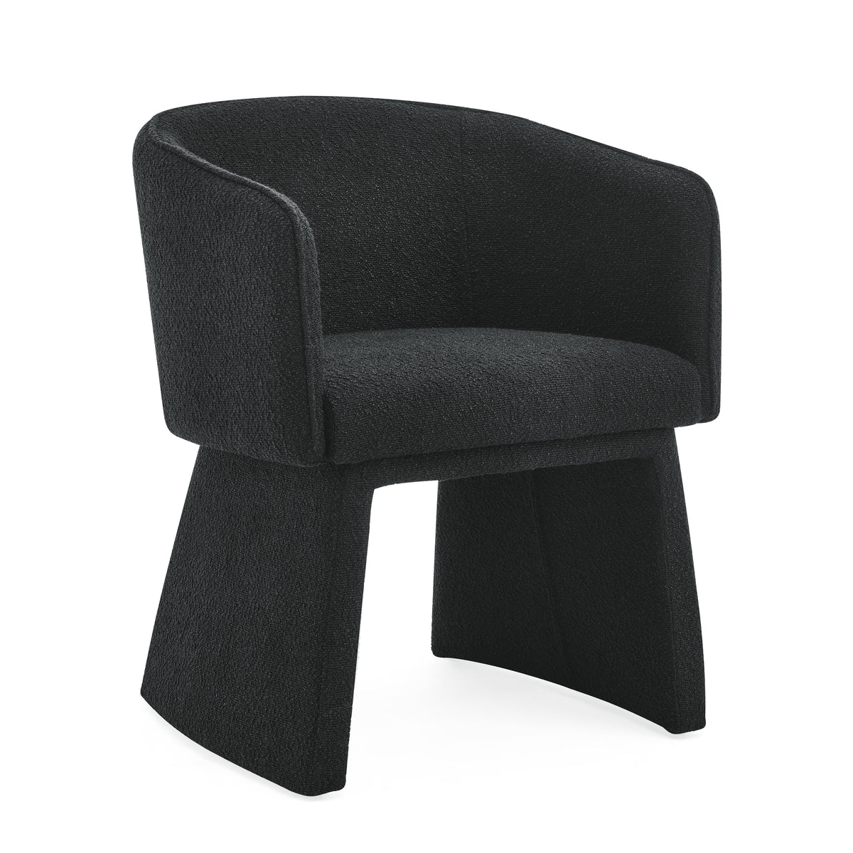 Modern style simple and elegant chair, black leisure chair, suitable for dining/bedroom/living room/reception desk (assembly required)-Black W487P186357-djyc