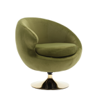 360 Degree Swivel Cuddle Barrel AccentChairs, Round Armchairs with Wide Upholstered, FluffyFabric Chair for Living Room, Bedroom, Office, Waiting Rooms W1539P147083-djyc