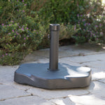 Heavy-Duty Hexagonal Umbrella Base – Concrete & Steel with Adapters for Secure Fit 54794.00BLK-djyc