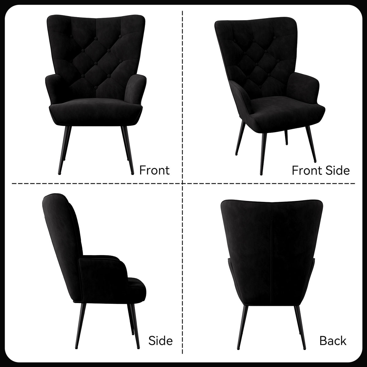 Ergonomic Leather Armchair: Thick 4.5-Inch Cushion and Adjustable Foot Support FU01030-wz