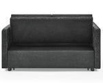 Loveseats Sofa Bed with Pull-out Bed,Adjsutable Back and Two Arm Pocket,Black (54.5"x33"x31.5") W48766865-djyc