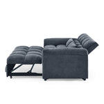 Loveseats Sofa Bed with Pull-out Bed,Adjsutable Back,Blue+ Grey W487109971-djyc
