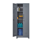 Metal Storage Cabinets, Cleaning Tool Cabinet with Locking Door, Tall Broom Tool Organizer and Storage, Large Storage Cabinet for Kitchen, Pantry, Office, Shop W328P193783-djyc