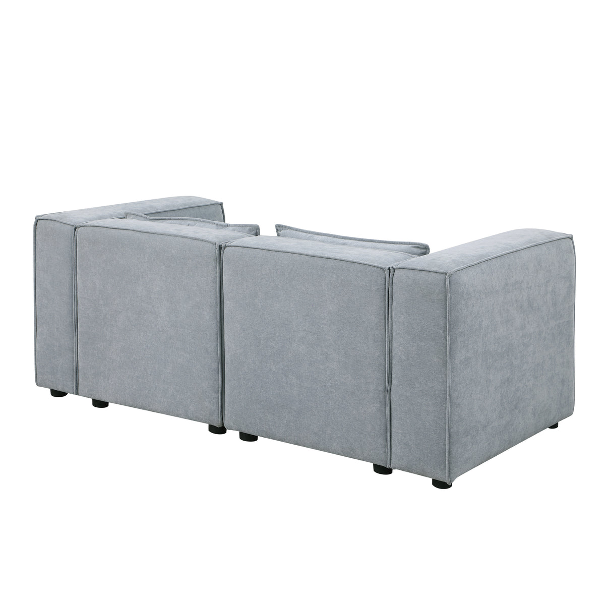 modular sofa Grayish bluechenille fabric,simple and grand, the seat and back is very soft. this is also a KNOCK DOWN sofa W1099S00111-djyc