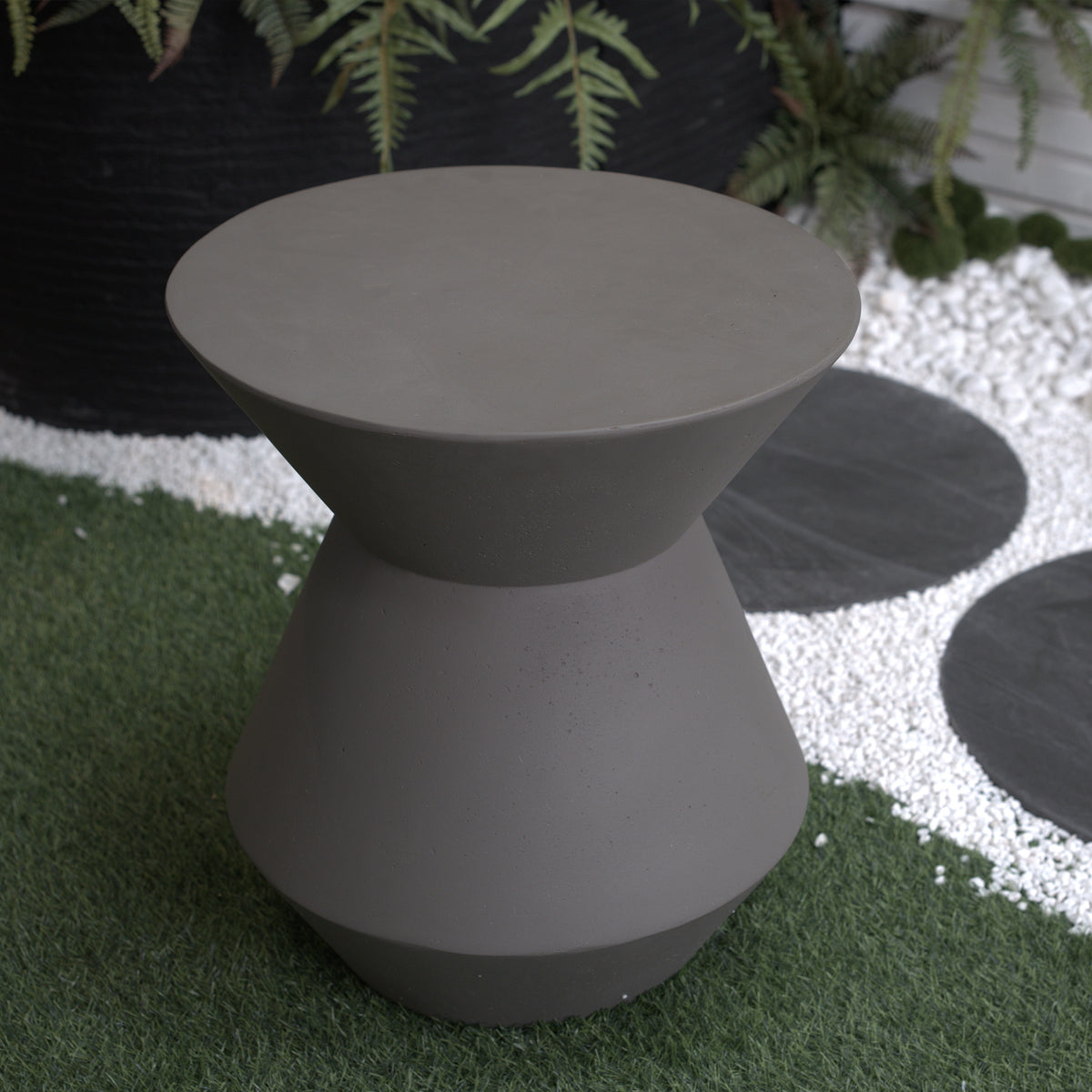 Decorative Garden Conner Table,18.1" H Modern Heavy Duty Patio Sturdy Faux Terrazzo Accent Table Side Table Plant Table for Indoor Outdoor W2734P194115-djyc