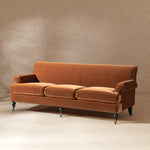 Alana Lawson Three-Cushion Tight Back Sofa, Burnt Orange Performance Velvet-B2719P479037