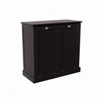 Two-Compartment Tilt-Out Laundry Sorter Cabinet-Black W1120139082-djyc