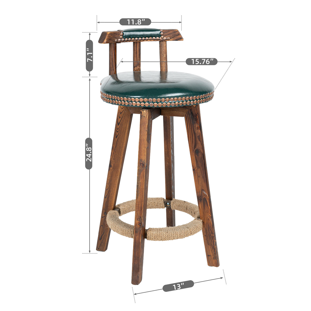 Unique Rotating Bar Stool: 360° Rotation & Soft PU Cushion FU01004-wz