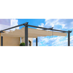 Replacement Canopy Top Cover Fabric for 13 x 10 Ft Outdoor Patio Retractable Pergola Sun-shelter Canopy-Khaki W419P144895-djyc