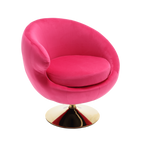 360 Degree Swivel Cuddle Barrel AccentChairs, Round Armchairs with Wide Upholstered, FluffyFabric Chair for Living Room, Bedroom, Office, Waiting Rooms W1539P147084-djyc