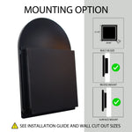 24x36 Inch Arched Recessed Medicine Cabinet, Metal Framed Bathroom Wall Cabinet with Mirror and Adjustable Shelves, Wall Mirror with Storage for Bathroom, Matte Black W1435P182919-djyc