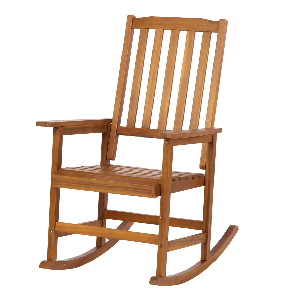 Acacia Indoor Rocking Chair, Outdoor Solid Wood Patio Furniture New Style Light Brown W2640P209680-djyc