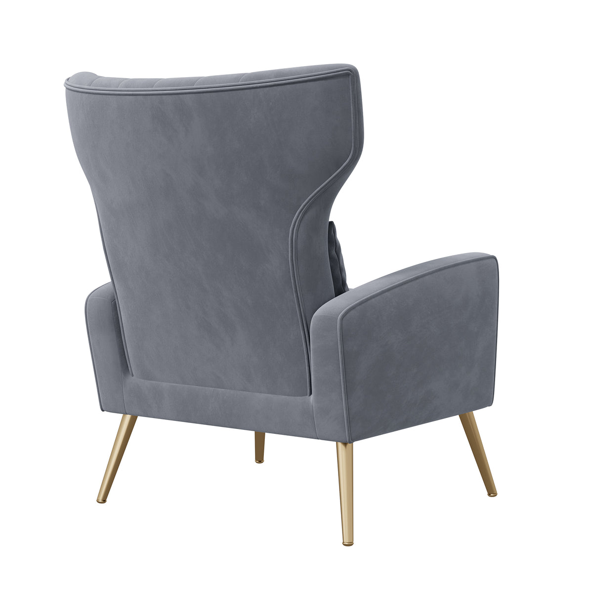 Fashionable High-Back Velvet Upholstered Armchair: High-Density Foam & Adjustable Feet FU01055-wz