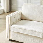 Convertible Sleeper Sofa with Memory Foam Mattress, 3-Seater Full Size Bed Couch for Living Rooms, Designed with Chenille Fabric W834S00280-djyc