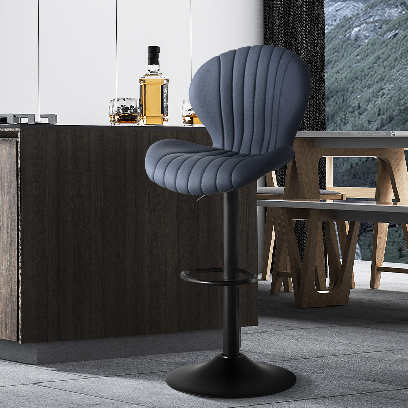 Modern Minimalist 360° Rotating Bar Stool: Resilient Foam & Ergonomic Design FU01023-wz