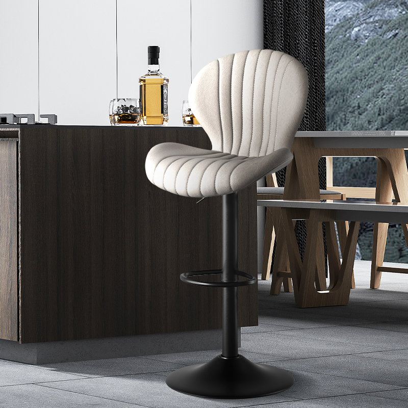 Modern Minimalist 360° Rotating Bar Stool: Resilient Foam & Ergonomic Design FU01023-wz