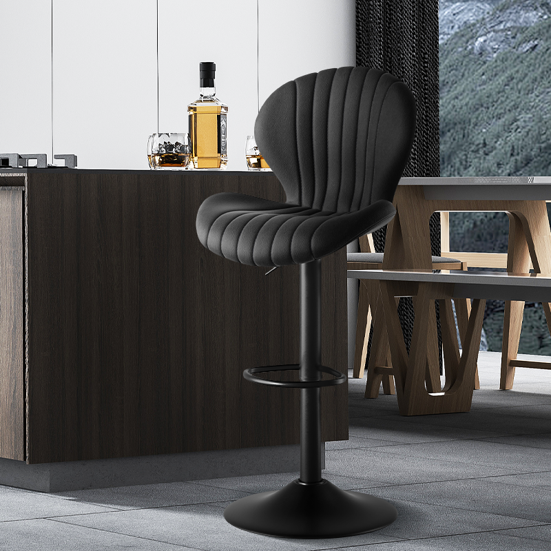 Modern Minimalist 360° Rotating Bar Stool: Resilient Foam & Ergonomic Design FU01023-wz