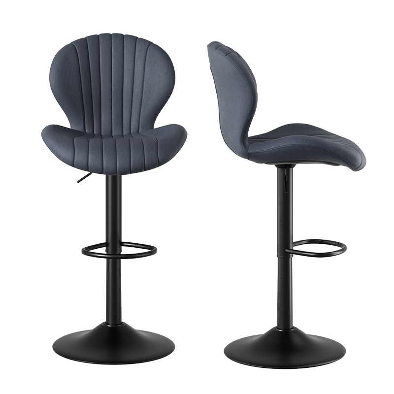 Modern Minimalist 360° Rotating Bar Stool: Resilient Foam & Ergonomic Design FU01023-wz