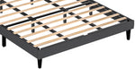 Queen Size Upholstered platform bed frame with headboard and sturdy wooden slats, high load-bearing capacity, non-slip and noiseless, no springs required, easy to assemble, dark gray bed W1793115326-djyc