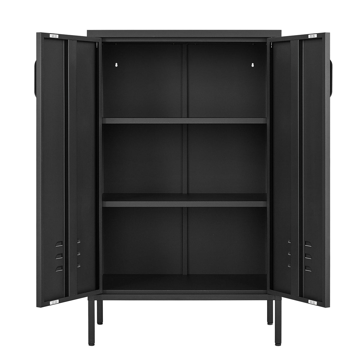 Suitable for steel storage cabinets in living rooms, kitchens, and bedrooms, 2 door miscellaneous storage cabinet, garage tool storage cabinet, and office file cabinet 2 movable partitions W1247P173320-djyc