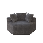 54''L Chenille Sponge single sofa,No Assembly Required,Fluffy Modern Sleeper Chair for Living room, Bedroom, Lounge and Projection Room W834P221043-djyc