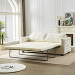 Convertible Sleeper Sofa with Memory Foam Mattress, 3-Seater Full Size Bed Couch for Living Rooms, Designed with Chenille Fabric W834S00280-djyc