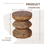 Faux Woodgrain Texture Round Accent Table W2029P165687-djyc