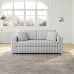 75.6" Soft Rabbit Plush Modular 2-person Sofa - Highly Comfortable with Distinctive Design. Perfect for Bedroom & Living Room. Light gray. Modern & Plush Furniture Choice. W1767S00007-djyc