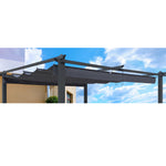 Replacement Canopy Top Cover Fabric for 13 x 10 Ft Outdoor Patio Retractable Pergola Sun-shelter Canopy W41972288-djyc