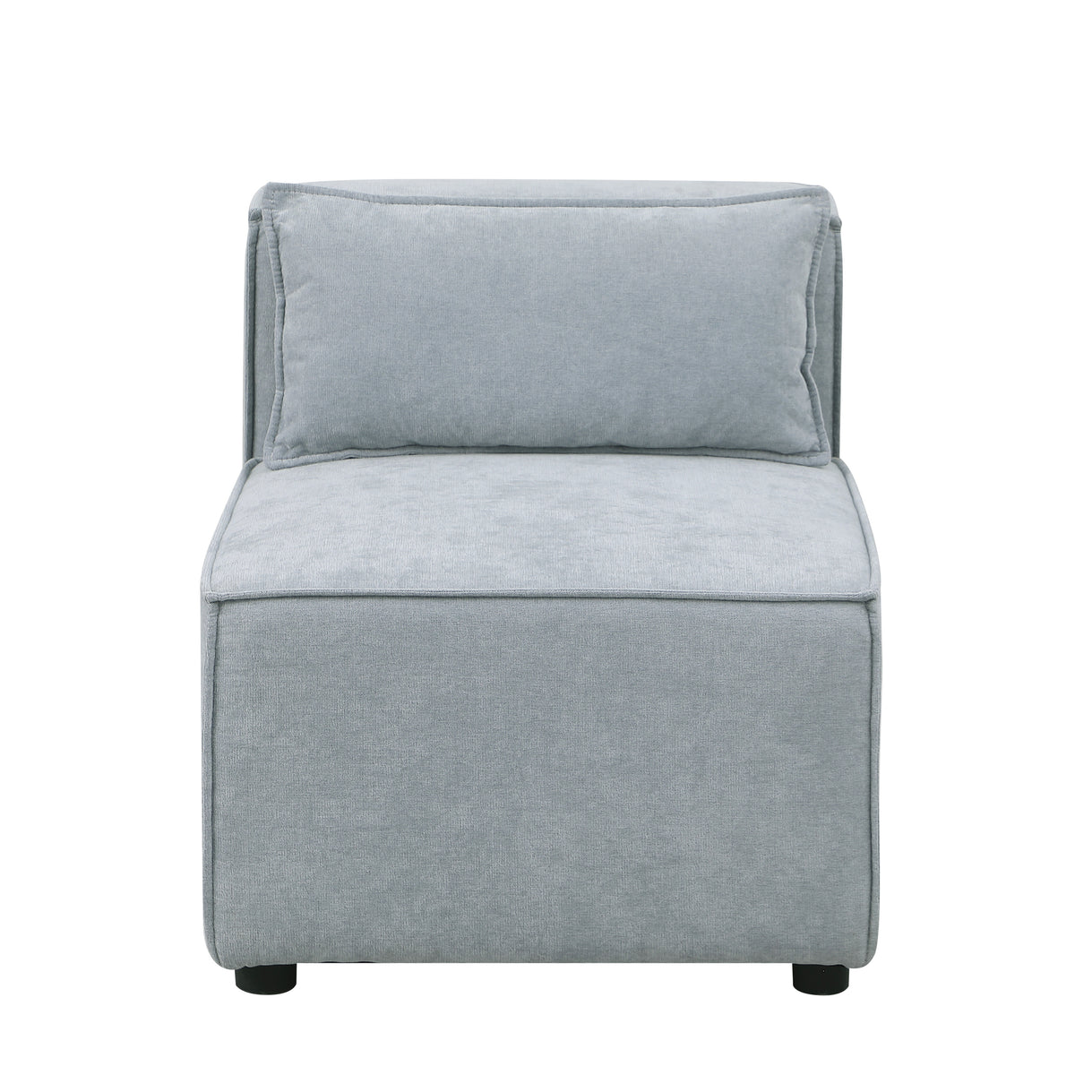 modular sofa Grayish bluechenille fabric,simple and grand, the seat and back is very soft. this is also a KNOCK DOWN sofa W1099P183965-djyc