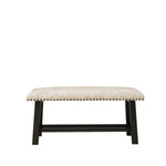 39" Vintage,Linen with Upholstered Bench Seat,Rustic Wood Legs for Bedroom,Living Room,Beige W1669P185157-djyc