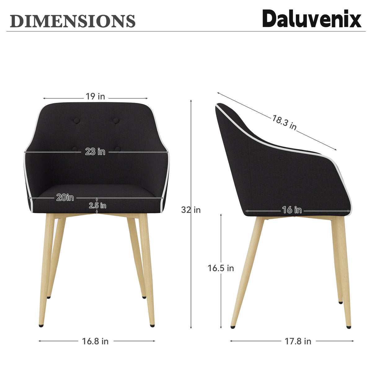 Modern Minimalist Comfortable Chair: High-Density Foam Cushion & Curved Backrest FU01091-wz