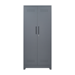 Metal Storage Cabinets, Cleaning Tool Cabinet with Locking Door, Tall Broom Tool Organizer and Storage, Large Storage Cabinet for Kitchen, Pantry, Office, Shop W328P193779-djyc