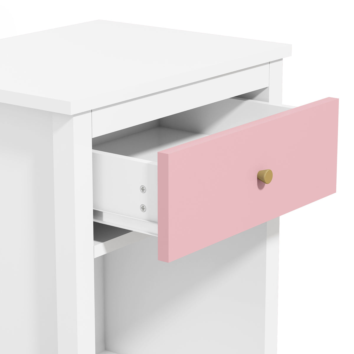 26.77''H Wooden Nightstand with One Drawer One Shelf for Kids, Adults, Pink W80859135-djyc