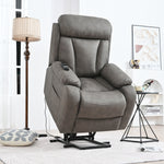 Electric Power Lift Recliner Chair for Elderly, Fabric Recliner Chair for Seniors, Home Theater Seating,Living Room Chair,Side Pocket, Remote Control,Dark Gray W1028111170-djyc