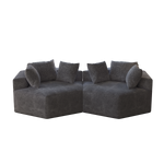 54''L Chenille Sponge single sofa,No Assembly Required,Fluffy Modern Sleeper Chair for Living room, Bedroom, Lounge and Projection Room W834P221043-djyc
