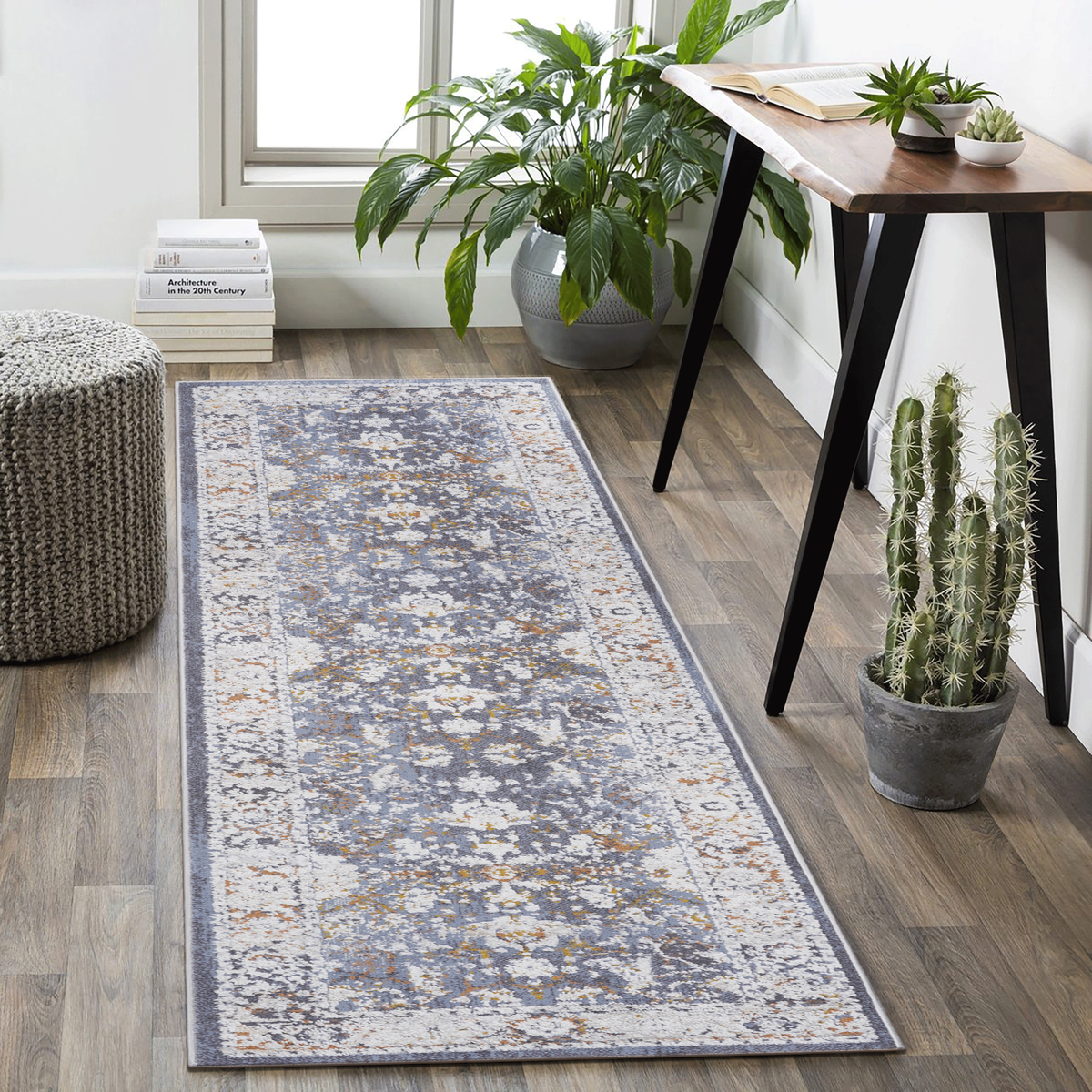 PAYAS Collection 2X8 Blue / Traditional Runner Rug-B189P183438