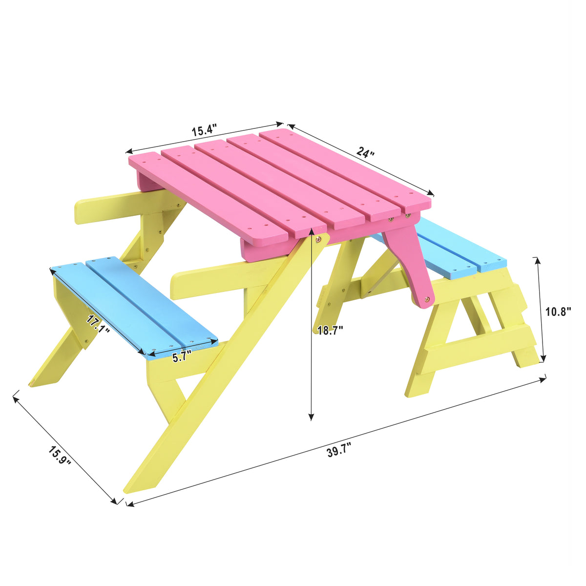 KID'S MULTI-FUNCTIONAL ARM CHAIR,TABLE+ 2 BENCHES (All-in-one) W495P170202-djyc