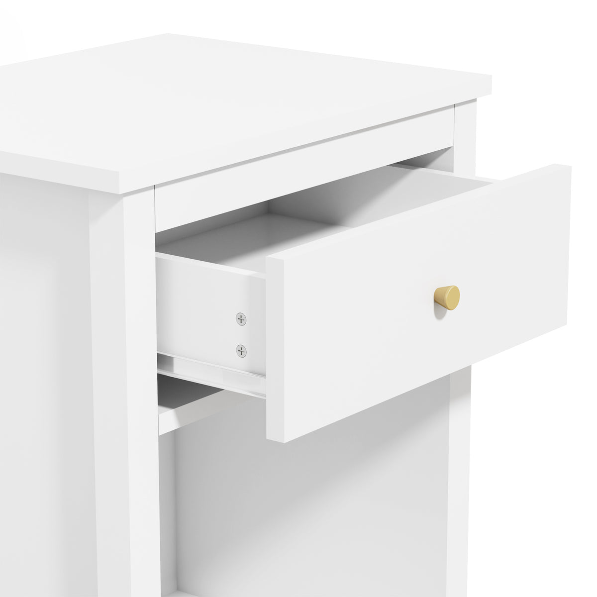 26.77''H Wooden Nightstand with One Drawer One Shelf for Kids, Adults, White W80859138-djyc