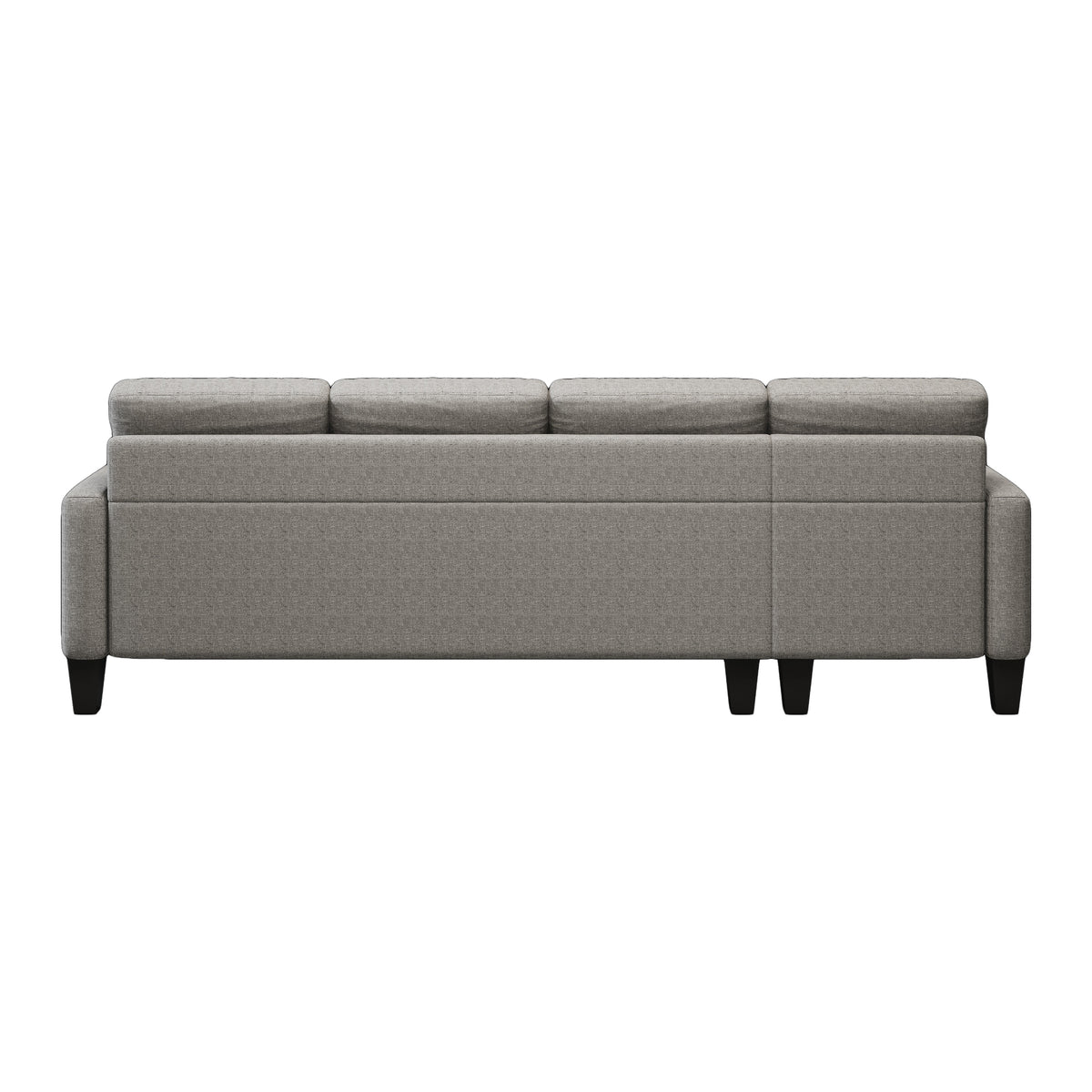 U-Shaped Sofa Coch 4-Seat Sofa with Chaise Polyester Fabric for Living Room Apartment Office (Light Grey) W1669S00003-djyc