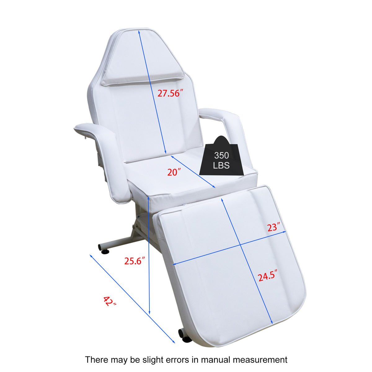 Tattoo Chair for Client, Facial Beds for Esthetician Adjustable 3-Section Lash Tattoo Bed, 72 Inches Facial Spa Chair Professional Tattoo Chair for Artist Beauty Massage Salon, White W1767P195861-djyc