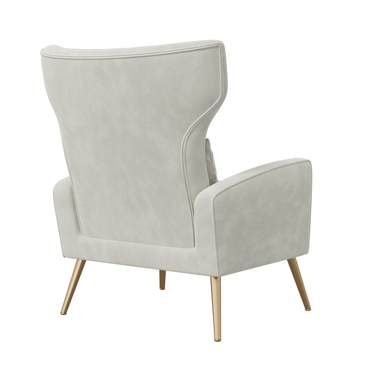 Fashionable High-Back Velvet Upholstered Armchair: High-Density Foam & Adjustable Feet FU01055-wz