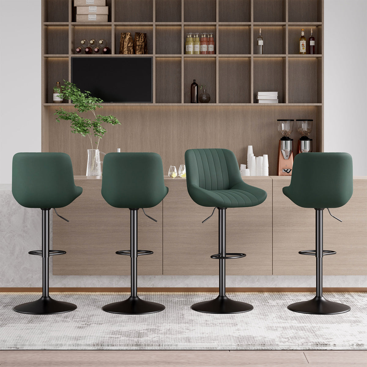 Modern Minimalist High-End Bar Stool: Premium Fabric & Waterproof FU01016-wz