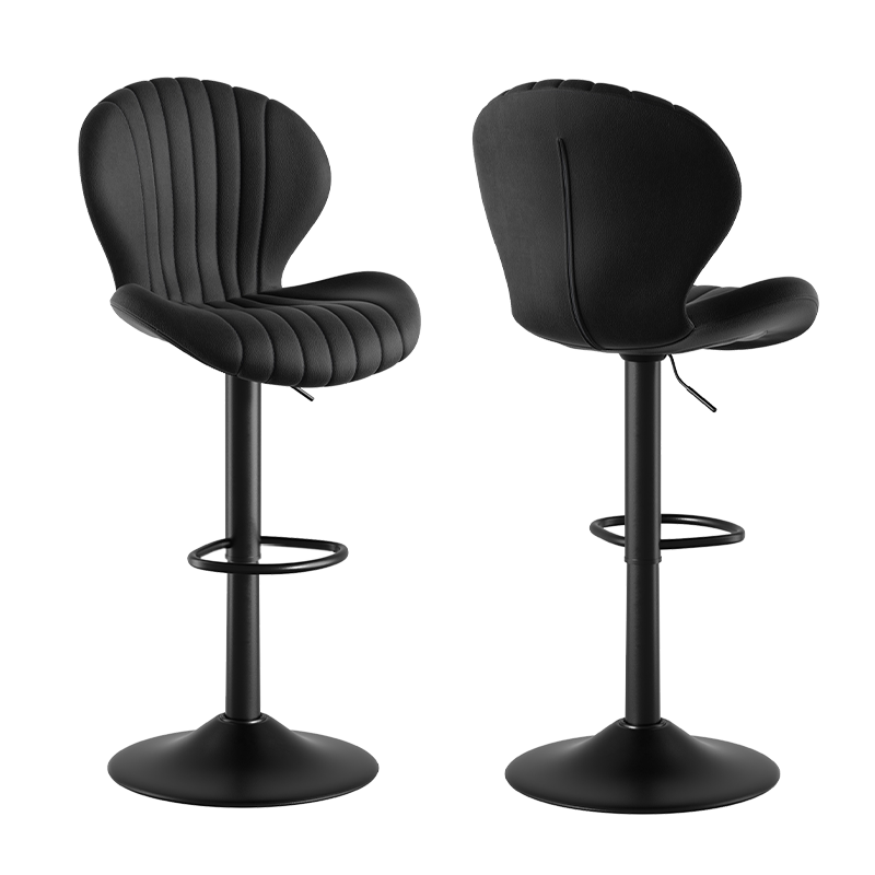 Modern Minimalist 360° Rotating Bar Stool: Resilient Foam & Ergonomic Design FU01023-wz