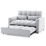 Loveseats Sofa Bed with Pull-out Bed,Adjsutable Back,Light Grey W487109970-djyc